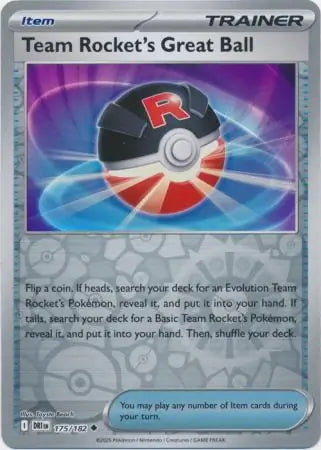Destined Rivals Team Rocket's Great Ball #175/182 reverse holo